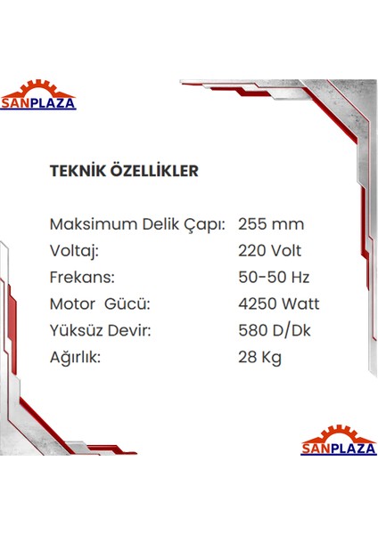 OB-255E Açılı Karot Makinesi 4250 W 250 mm fiyatları