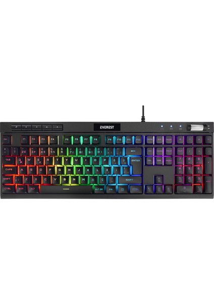 KB-68 Shin Siyah Rainbow Q Membrane Klavye