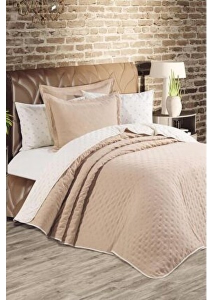 Washed Soft Çift Taraflı 6 Parça Çeyiz Seti Bej