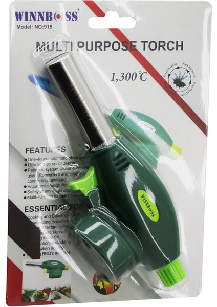 Multı Purpose Torch NO-915 Pürmüz Nargile Çakmak Başlık Brulör 1300℃ (5224)