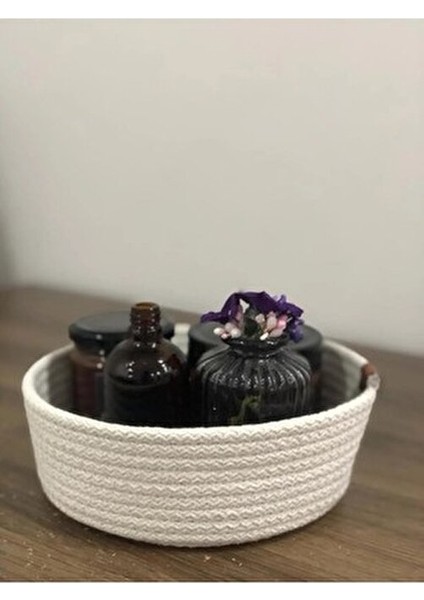 Çok Amaçlı 3lü Sepet, Jüt Ip Örme Sepet, Dekoratif Sepet Set, Hasır Sepet Set, Pamuk Ip Ekru indirimleri