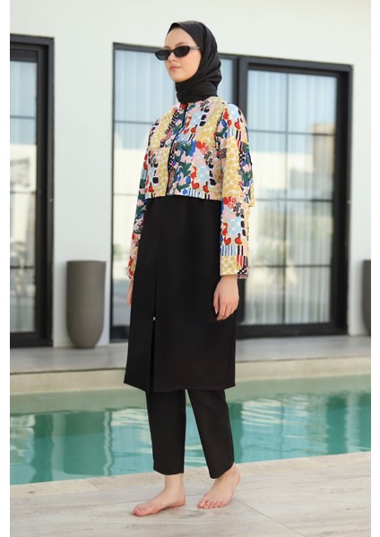 Desenli Yüzme Takımı Patchwork fiyatları