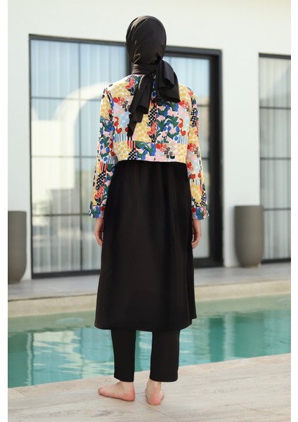 Desenli Yüzme Takımı Patchwork modelleri