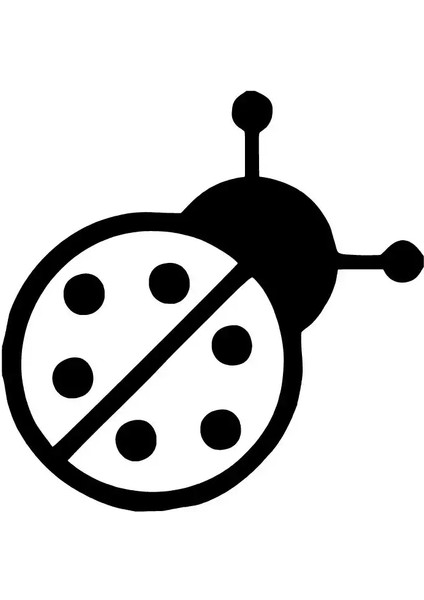 Uğur Böceği Duvar Dekor Sticker 40 x 40 cm