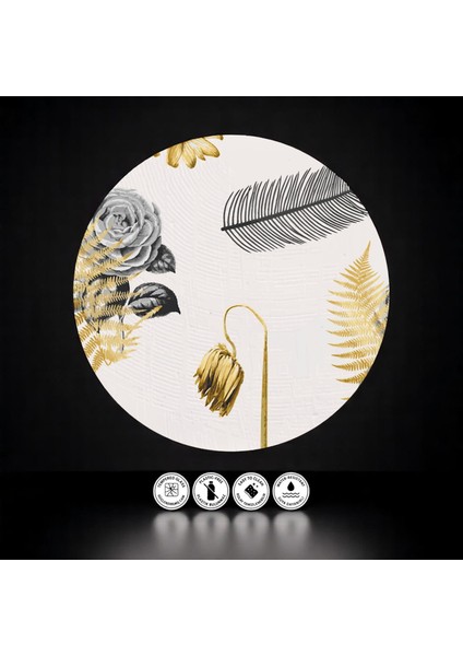 :temperli Cam Daire Tablo, Cam Tablo, Uv Baskı, CTT005