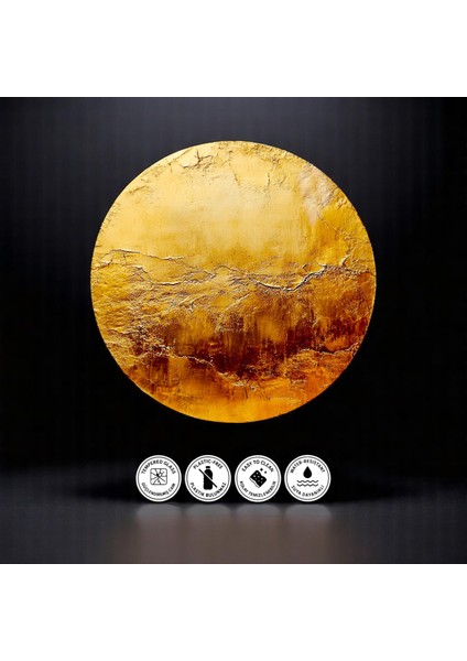 :temperli Cam Daire Tablo, Cam Tablo, Uv Baskı, CTT006