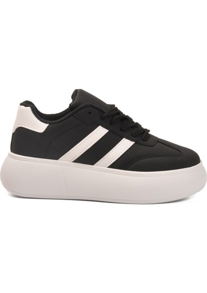 Siyah Beyaz Yüksek Taban Bağcıklı Unisex Sneaker Dvs-01 Z fiyatları