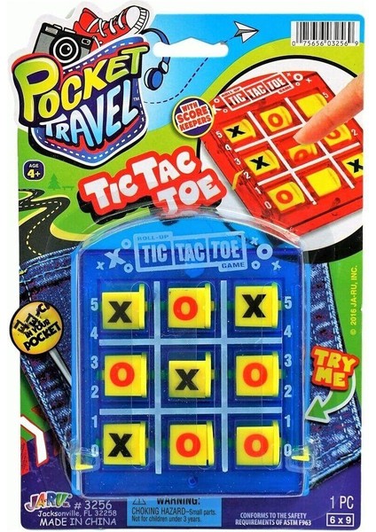 3256 Seyahat Boyu Tic Tac Toe Oyunu