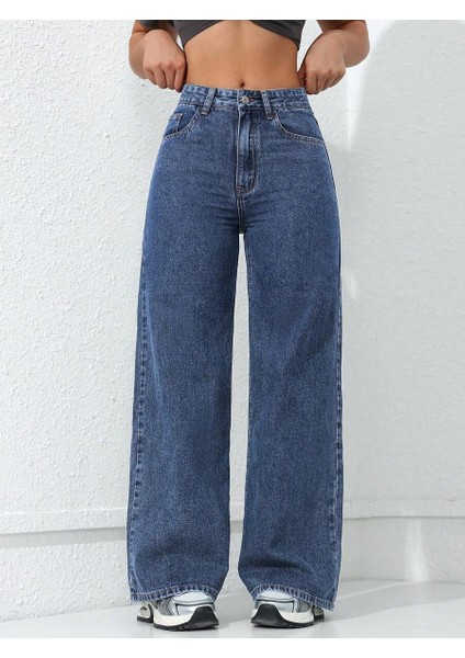 Kadın Baggy Fit Denim Jean Yıkamalı Pantolon modelleri
