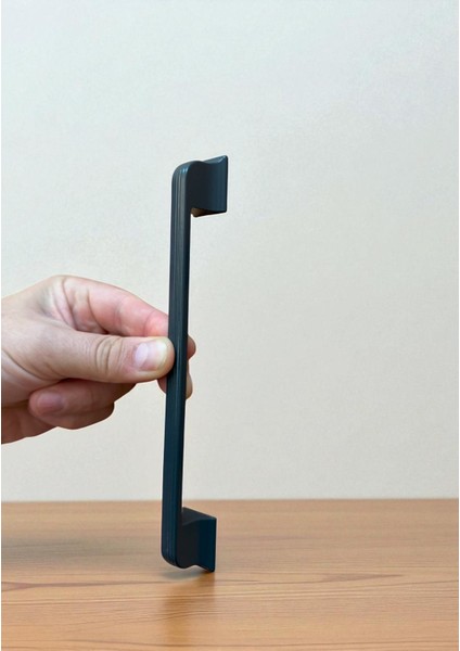 Beta Çizgili Antrasit Alüminyum Metal Lüks Modern Mobilya Çekmece Mutfak Dolabı Kulpu 160MM-192MM fırsatları