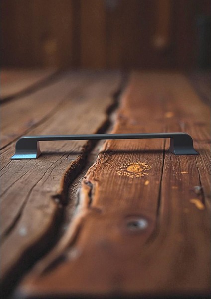 Beta Çizgili Antrasit Alüminyum Metal Lüks Modern Mobilya Çekmece Mutfak Dolabı Kulpu 160MM-192MM