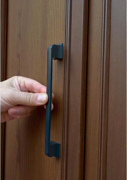 Beta Çizgili Antrasit Alüminyum Metal Lüks Modern Mobilya Çekmece Mutfak Dolabı Kulpu 160MM-192MM