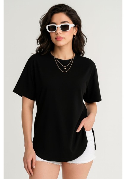 Siyah Modal Kumaş Kadın Tişört fiyatları