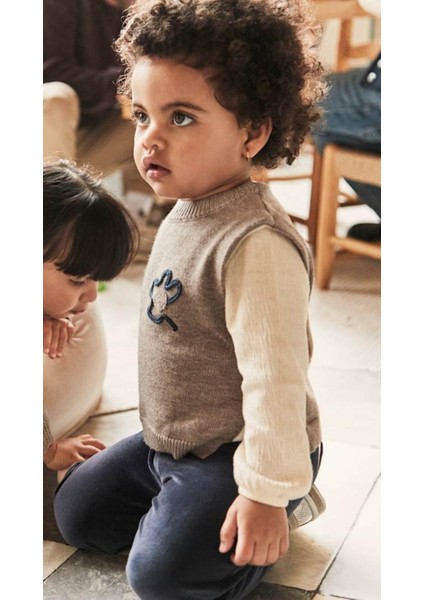 3'lü Pantolonlu Bebe Set - Vizon