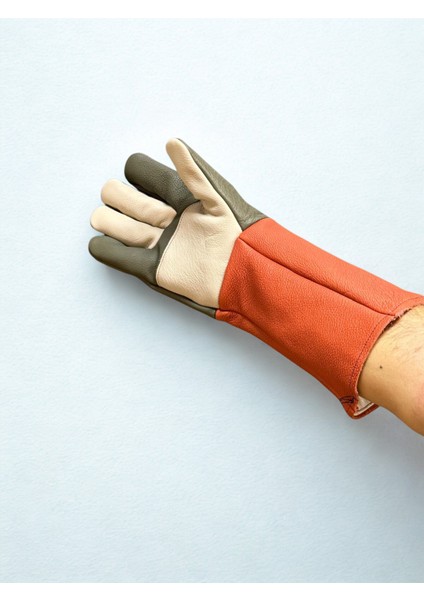 Deri Yanmaz Kedi Tutma ve Yakalama Eldiveni - Isırma ve Tırmalamaya Karşı Koruyucu Eldiven Çift