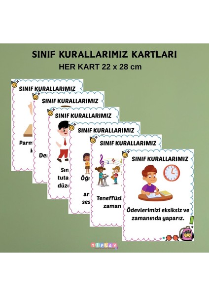 Sınıf Kurallarımız Kartları modelleri