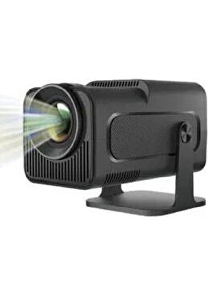 HY320 Mini Siyah Taşınabilir Sinema Projektörü 4K 720P Ev Sineması Bluetooth Android Projeksiyon indirimleri