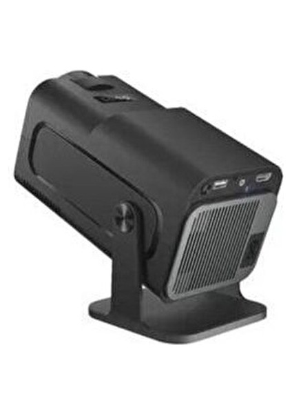 HY320 Mini Siyah Taşınabilir Sinema Projektörü 4K 720P Ev Sineması Bluetooth Android Projeksiyon