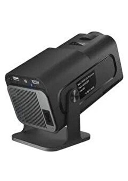 HY320 Mini Siyah Taşınabilir Sinema Projektörü 4K 720P Ev Sineması Bluetooth Android Projeksiyon