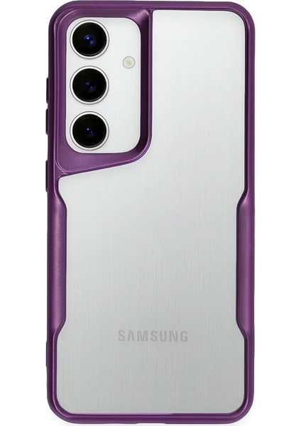 Samsung Galaxy A55 Kılıf Darbe Önleyici Kenar Renkli Silikon Kapak