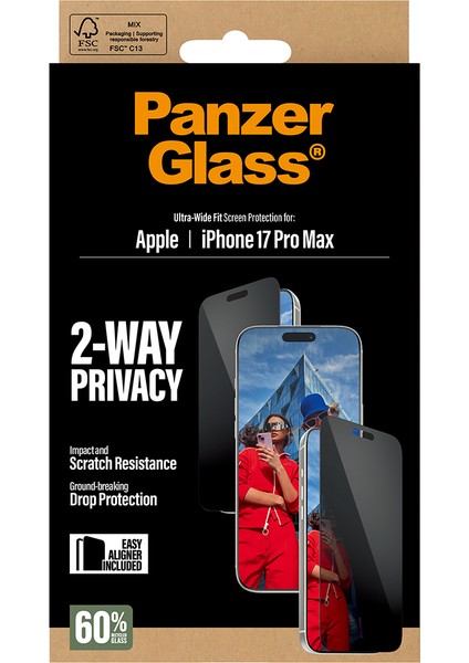 iPhone 17 Pro Max | Ultra-Wide Fit Çerçeve Aparatlı 2 Yönlü Gizli/hayalet Ekranlı Koruyucu modelleri