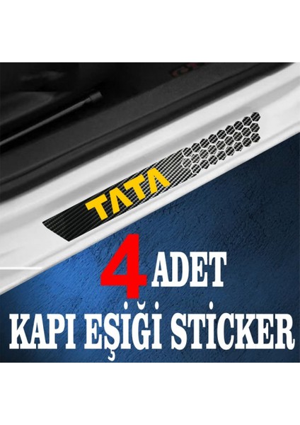 Tata Özel Oto Kapı Eşikleri Sticker Karbon 4 Adet fiyatları