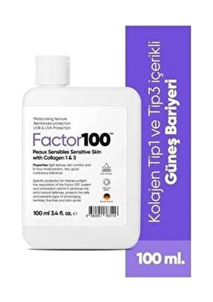 FACTOR100 Ultra Nemlendirici Yüksek Korumalı SPF50 100ML Güneş Kremi fırsatları
