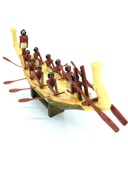 Antik Mısır Saltanat Kayığında Kürek Çeken Köleler Küçük Dekoratif Biblo fırsatları