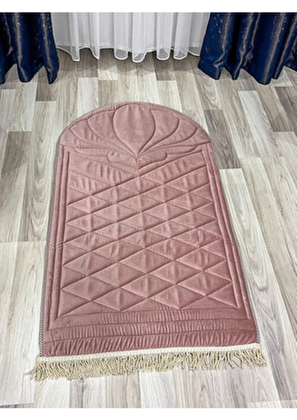 Lüks Ortopedik Diz Ağrıtmayan Süngerli Hediyelik Çeyizlik Burgu Saçaklı Çantalı Seccade