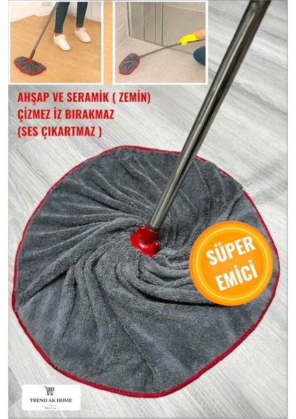 Süper Emici Yer Kurulama Mop Bezi (Gri ) 55X105 cm fırsatları