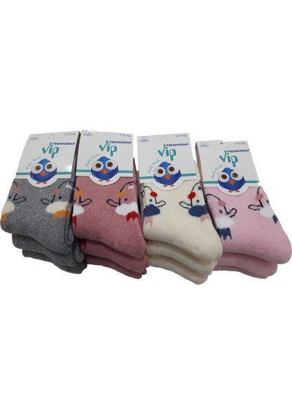 & Vip Serisi 6 Çift Pamuklu Kışlık Kalın Havlu Kız Bebek Soket Çorap fırsatları
