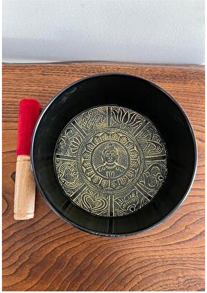 3 Renk Motifli Tibet Meditasyon Çanağı/meditasyon Kasesi (Singing Bowl) - 19 cm Çap modelleri