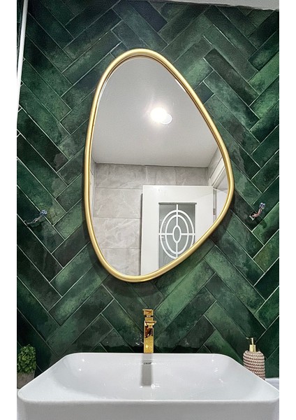 Gold Çerçeveli Lavabo Aynası
