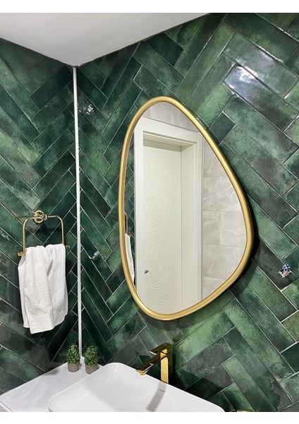 Gold Çerçeveli Lavabo Aynası modelleri