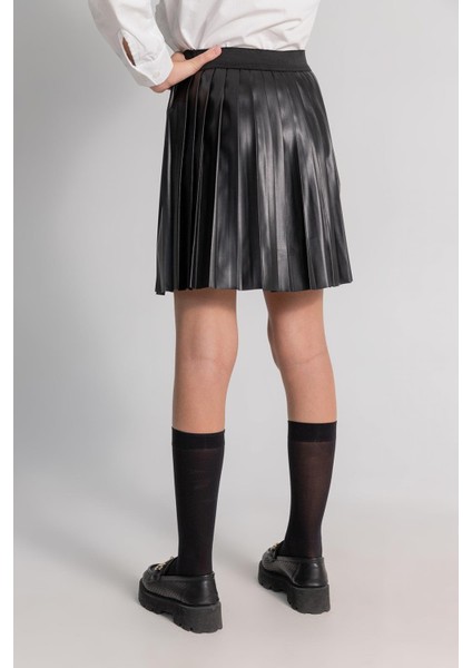 Dmb Piliseli Deri Etek - Siyah modelleri