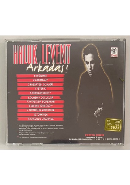 Haluk Levent Arkadaş CD (Orijnal 1997 Dönem Baskı Cd) fiyatları