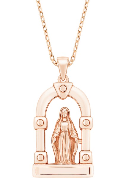 Rose Gümüş Meryem Ana Kolye