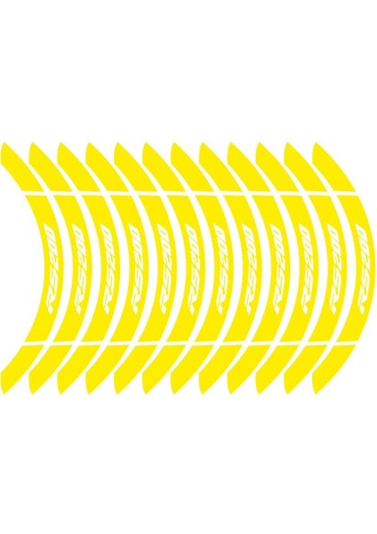 Sarı Bajaj Pulsar RS200 Geniş Jant Sticker Etiket Modeli modelleri