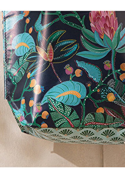 Exotic Leaves Alışveriş Çantası Mor fiyatları