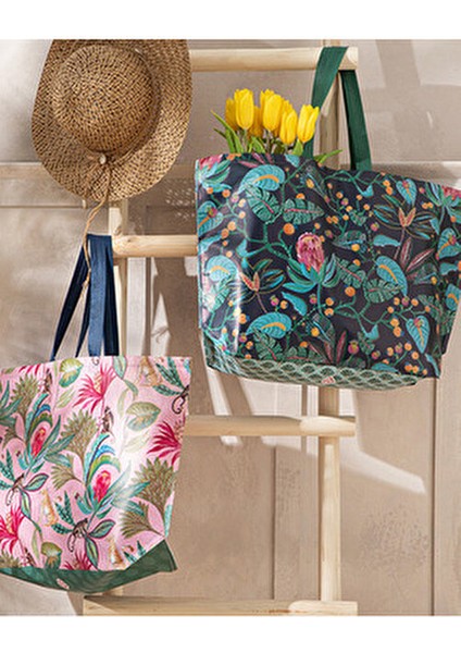 Exotic Leaves Alışveriş Çantası Mor modelleri