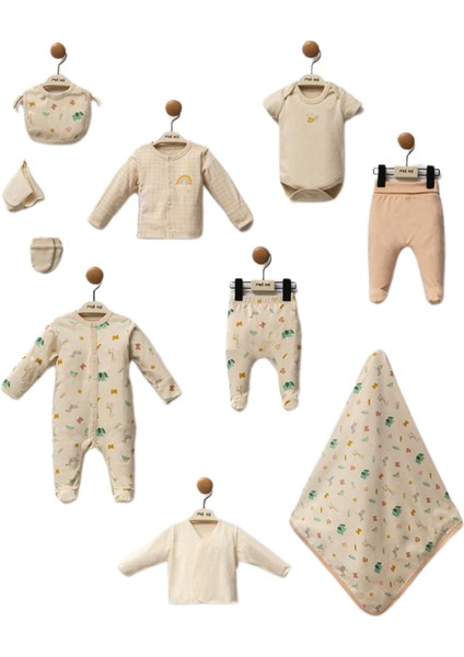 Safari 10'lu Kız Set - Krem