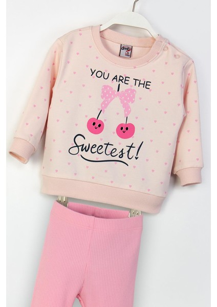 Kirazlı Bebe Taytlı Takım - Pembe fiyatları