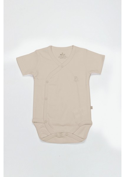Bistyle Organik Natural Basic Style Kruvaze Yarım Kol Body BS17101 Bej