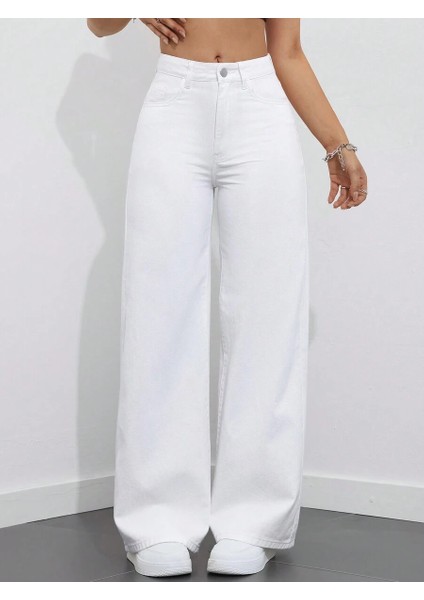 Kadın Baggy Fit Denim Jean Yıkamalı Pantolon indirimleri