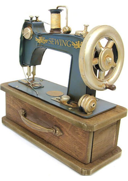 Dekoratif Metal Dikiş Makinesi Kutulu modelleri