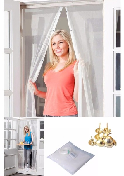 Mıknatıslı Kapı Sinekliği Tül Perde 105 x 205 cm (5224) indirimleri