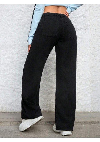 Kadın Baggy Fit Denim Jean Yıkamalı Pantolon fiyatları