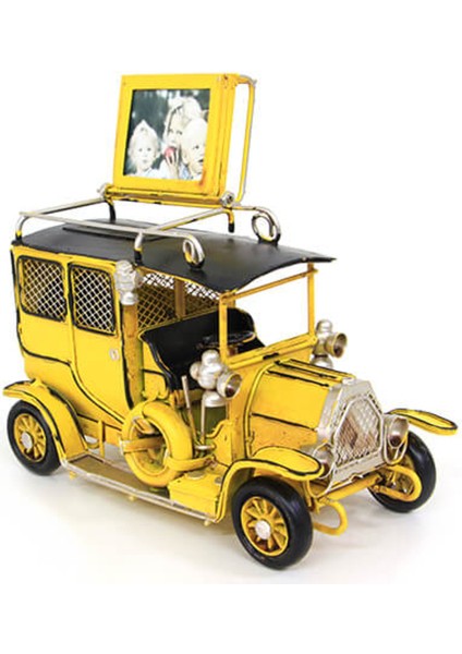 Dekoratif Metal Araba Kumbara Çerçeveli