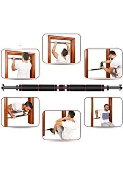 Barfix Demiri Uzun Süngerli Barfiks Çubuğu Koridor Barfiks Barı 80 - 130 cm Arası