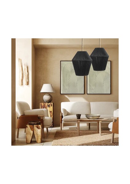 Siyah Bohem Avize, Modern Tarz, Rustik Avize, E27 Duylu, Cafe fiyatları